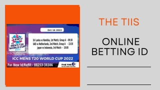 Online Betting Id | The TIIS | 88253-38386