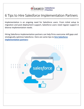 6 Tips to Hire Salesforce Implementation Partners