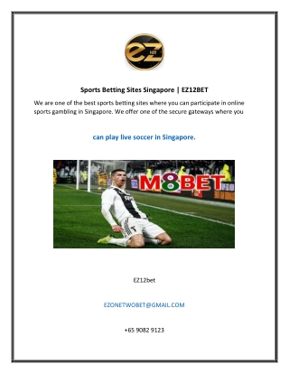 Sports Betting Sites Singapore  EZ12BET