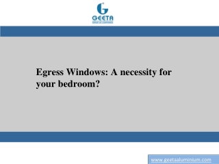 Egress Windows