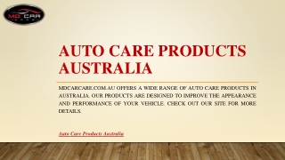 Auto Care Products Australia | Mdcarcare.com.au