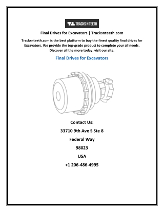 Final Drives for Excavators 2