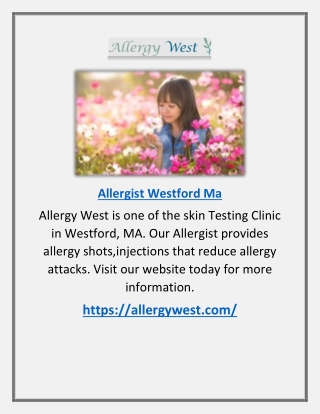 Allergist Westford MA | Allergy West