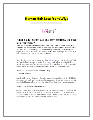 Human Hair Lace Front Wigs