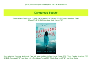 [ PDF ] Ebook Dangerous Beauty PDF EBOOK DOWNLOAD