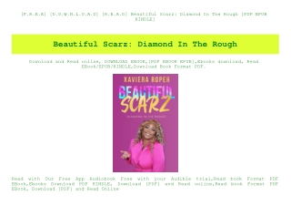 [F.R.E.E] [D.O.W.N.L.O.A.D] [R.E.A.D] Beautiful Scarz Diamond In The Rough [PDF EPUB KINDLE]