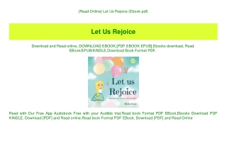 {Read Online} Let Us Rejoice (Ebook pdf)