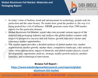 Aluminum Foil Market  report