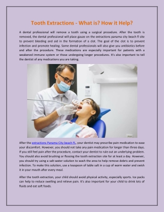 Tooth Extractions - What is? How it Helps?