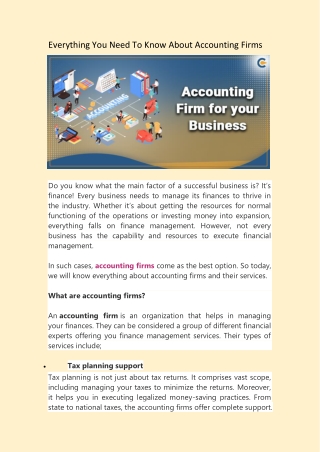 Everything You Need To Know About Accounting Firms