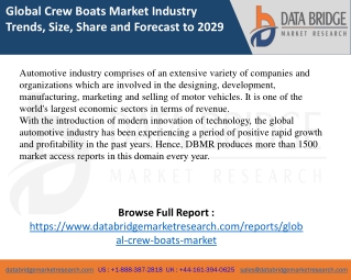 Global Crew Boats Market  ppt -  Automotive