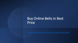 Buy Online Belts in Best Price