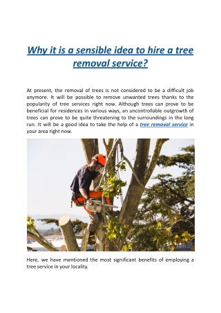 Why it is a sensible idea to hire a tree removal service_.docx