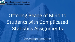 Offering Peace of Mind to Students with Complicated Statistics Assignments