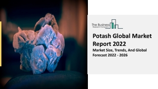 Potash Market Overview, Demand Factors, Industry Analysis Report 2022-2031