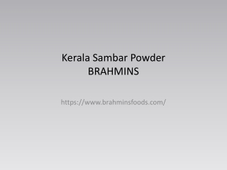 Brahmins| Kerala Sambar Powder