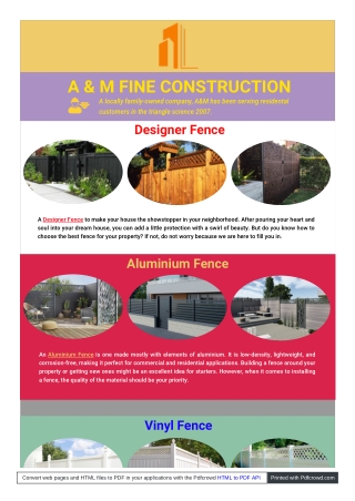 Best construction company in USA | Amfine Construction