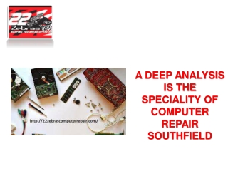 A DEEP ANALYSIS IS THE SPECIALITY OF COMPUTER REPAIR SOUTHFIELD