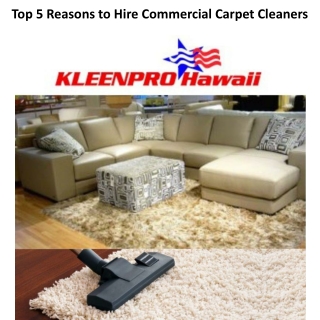 Top 5 Reasons to Hire Commercial Carpet Cleaners