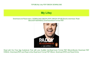 EPUB$ My Lifey PDF EBOOK DOWNLOAD