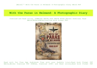 [Ebook]^^ With the Paras in Helmand A Photographic Diary eBook PDF