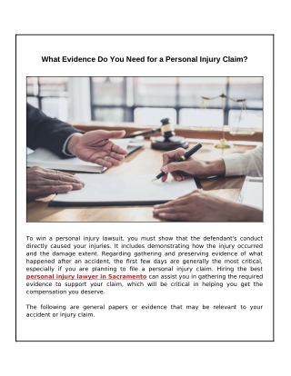 What Evidence Do You Need for a Personal Injury Claim?