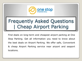 Frequently Asked Questions | Cheap Airport Parking