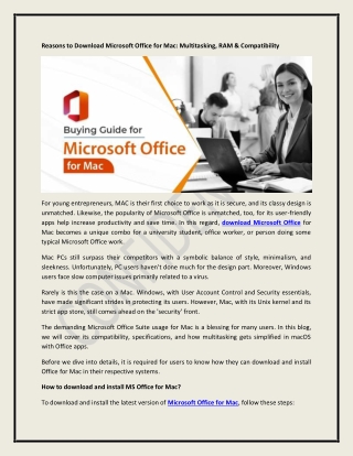 Download and Install the Latest Version of Microsoft Office for Mac