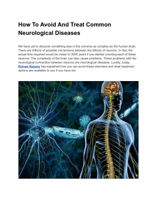 Tips To Reduces The Risk Of  Neurological Diseases