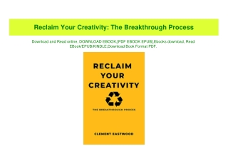 (READ)^ Reclaim Your Creativity The Breakthrough Process Free Book