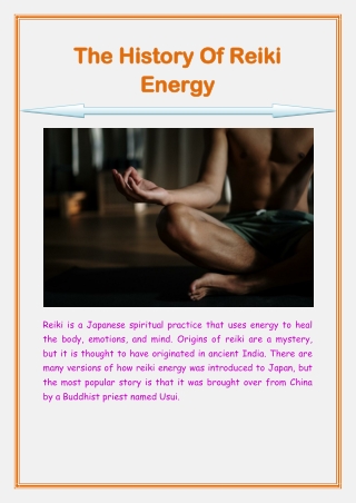 The History Of Reiki Energy
