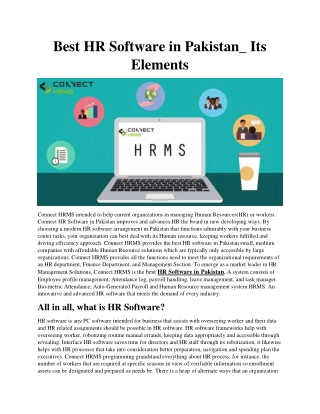 Best HR Software in Pakistan