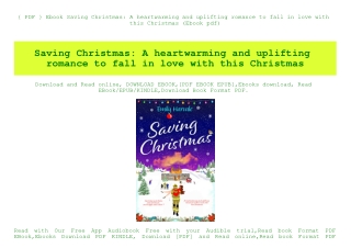 { PDF } Ebook Saving Christmas A heartwarming and uplifting romance to fall in love with this Christmas (Ebook pdf)