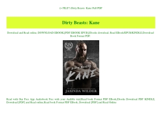 (P.D.F. FILE) Dirty Beasts Kane Full PDF