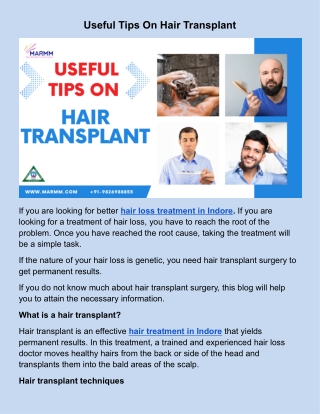 Useful Tips On Hair Transplant.docx