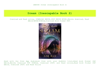 (EBOOK Dream (Inescapable Book 2) (DOWNLOAD E.B.O.O.K.^)