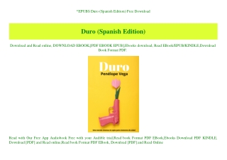 EPUB$ Duro (Spanish Edition) Free Download