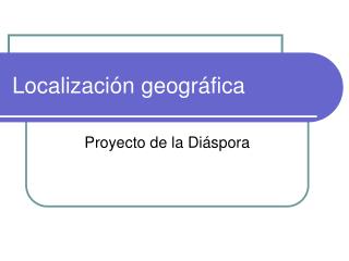 Localización geográfica