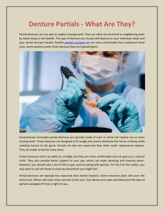 Denture Partials - What Are They?