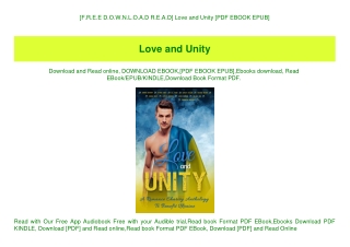 [F.R.E.E D.O.W.N.L.O.A.D R.E.A.D] Love and Unity [PDF EBOOK EPUB]