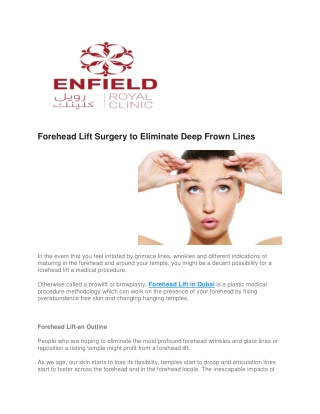 Forehead Lift Surgery