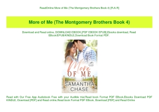 ReadOnline More of Me (The Montgomery Brothers Book 4) [R.A.R]