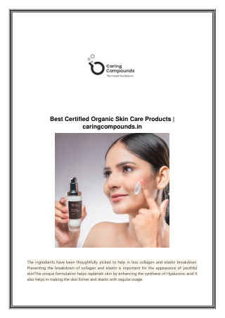 Best Certified Organic Skin Care Products