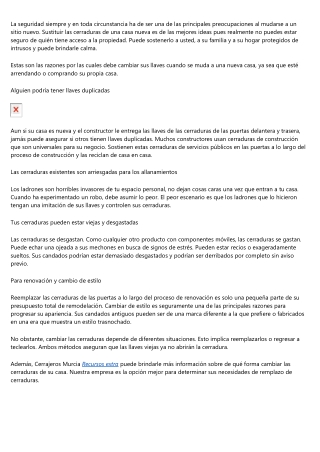 ¿Debe cambiar los cierres al cambiarse de casa?
