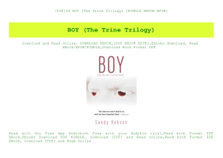 [Pdf]$$ BOY (The Trine Trilogy) [KINDLE EBOOK EPUB]