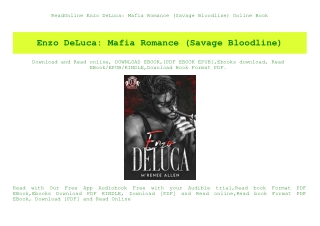ReadOnline Enzo DeLuca Mafia Romance (Savage Bloodline) Online Book