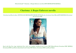 Pdf [download]^^ Charisma A Rogue Enforcers novella {PDF EBOOK EPUB KINDLE}