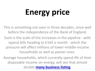 Energy price