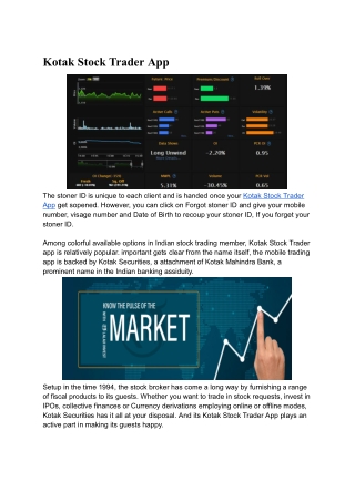 Kotak Stock Trader App
