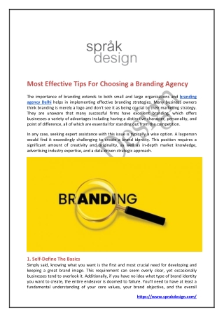 Most Effective Tips For Choosing a Branding Agency